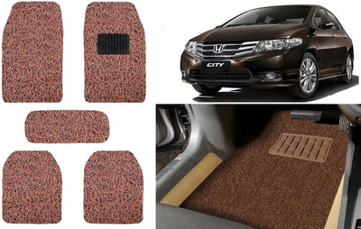 Auto Kite Plastic, PVC, Vinyl Standard Mat For  Honda City i-Vtec(Brown)