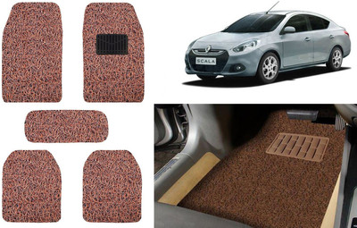 Auto Kite Plastic, PVC, Vinyl Standard Mat For  Renault Scala(Brown)