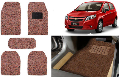 Auto Kite Plastic, PVC, Vinyl Standard Mat For  Chevrolet Sail Hatchback(Brown)