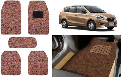 Auto Kite Plastic, PVC, Vinyl Standard Mat For  Datsun Go+(Brown)
