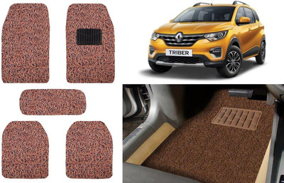 Auto Kite Plastic, PVC, Vinyl Standard Mat For  Renault Triber(Brown)