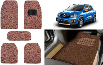 Auto Kite Plastic, PVC, Vinyl Standard Mat For  Renault Kwid(Brown)