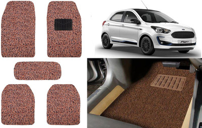 Auto Kite Plastic, PVC, Vinyl Standard Mat For  Ford Figo(Brown)