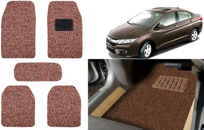 Auto Kite Plastic, PVC, Vinyl Standard Mat For  Honda City i-Dtec(Brown)