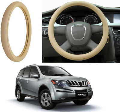 Auto Kite Steering Cover For Mahindra XUV 500(Beige, Leatherite)