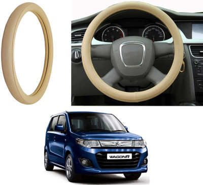 Auto Kite Steering Cover For Maruti WagonR(Beige, Leatherite)