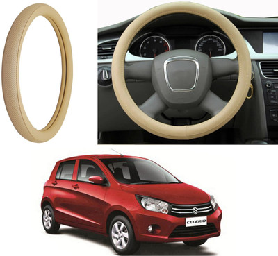 Auto Kite Steering Cover For Maruti Celerio(Beige, Leatherite)