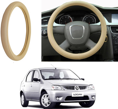 Auto Kite Steering Cover For Mahindra Logan(Beige, Leatherite)