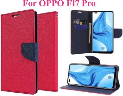 Carnage Flip Cover for OPPO F17 Pro, OPPO F17 Pro Diwali Edition(Pink, Cases with Holder, Pack of: 1)