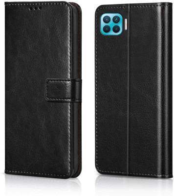 Nuvak Flip Cover for OPPO F17 Pro, OPPO F17 Pro Diwali Edition(Black, Magnetic Case, Pack of: 1)