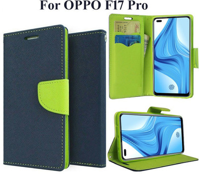 Carnage Flip Cover for OPPO F17 Pro, OPPO F17 Pro Diwali Edition(Blue, Cases with Holder, Pack of: 1)
