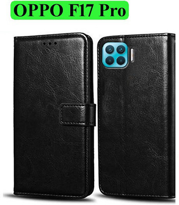 Wynhard Flip Cover for OPPO F17 Pro, OPPO F17 Pro Diwali Edition(Black, Grip Case, Pack of: 1)