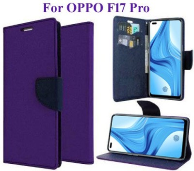 Hoverkraft Flip Cover for OPPO F17 Pro, OPPO F17 Pro Diwali Edition(Purple, Dual Protection, Pack of: 1)