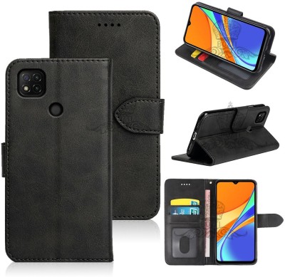 BOZTI Flip Cover for Mi Redmi 9, POCO C31(Black, Grip Case, Pack of: 1)