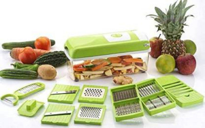 VEERA ZONE Multi Purpose 12 in 1 Vegetable And Fruit Cutter Greter Slicer Dicer For Kitchen Use Multi Purpose 11 in 1 Vegetable And Fruit Cutter Greter Slicer Dicer For Kitchen Use Vegetable & Fruit Grater & Slicer(12 chopper and one slider)