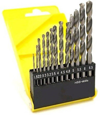 Inditrust 13 pcs of Hss bit set for drilling wood, steel, plastic and wall