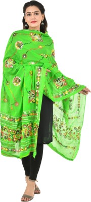 YOUTHQUAKE Cotton Blend Embroidered Women Dupatta