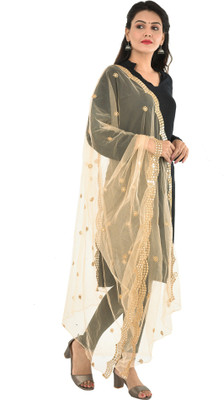 YOUTHQUAKE Net Embellished Women Dupatta