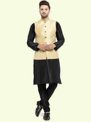 ABH Lifestyle Men Kurta Pyjama Ethnic Jacket Set