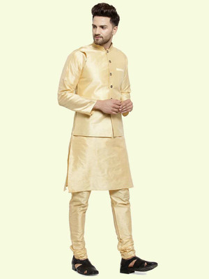 ABH Lifestyle Men Kurta Pyjama Ethnic Jacket Set
