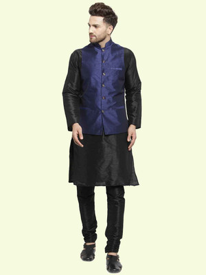 ABH Lifestyle Men Kurta Pyjama Ethnic Jacket Set