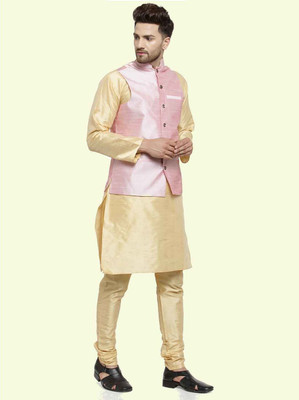 ABH Lifestyle Men Kurta Pyjama Ethnic Jacket Set