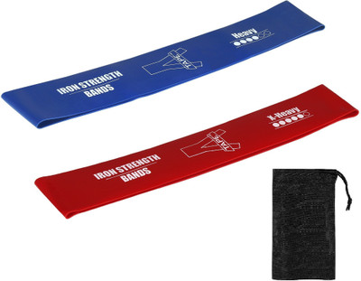 Agam A-Tape Exercise Sports Loop Band | Heavy & X-Light (Pack Of 2, Red | Blue) Pilates Band(Pack of 2)