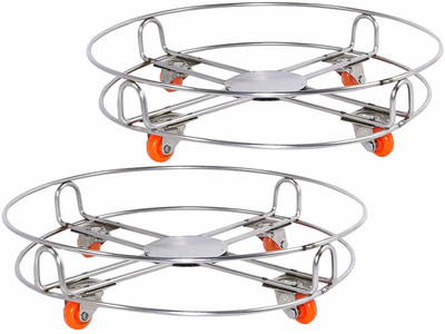 Dhruvmagic Set of 2 Cylinder trolley Gas Cylinder Trolley(Multicolor)