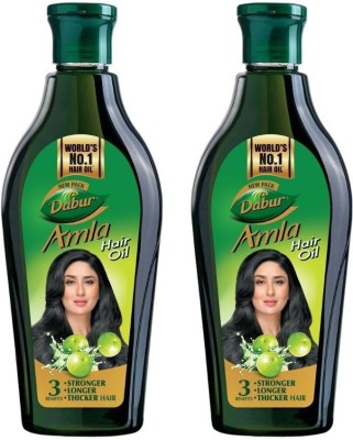 Dabur Amla Hair Oil for Long, Healthy and Strong Hair, 450 ml (Pack of 2) Hair Oil (900 ml)