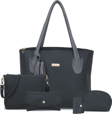DIXON Women Green Hand-held Bag(Pack of: 4)