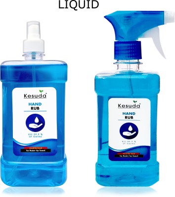 KESUDA 1L  MIST Spray with 500ml Blue  Spray (1L+500ml) Hand Rub Pump Dispenser(2 x 0.75 L)