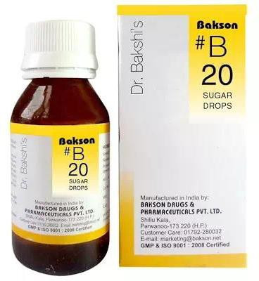 Bakson Dr Bakshis B Drop 20 - Sugar Drops(4 x 30 ml)