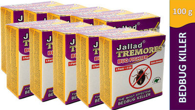 Jallad TREMORES BUG FIGHTER Bed Bug Killer - Pest Control 100 gms (Pack of Ten)(10 x 10 g)