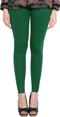 Clarita Ankle Length Western Wear Legging(Dark Green, Solid)