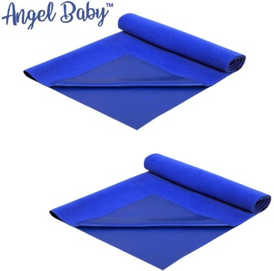 Angel Baby Cotton Baby Bed Protecting Mat(Royal Blue, Small, Pack of 2)