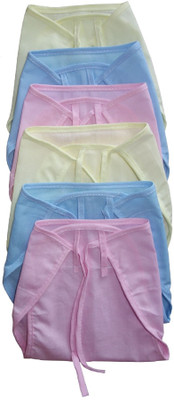 SWAMEE WASHABLE COTTON NAPPIES / DIAPERS / LANGOT FOR 0-6 MONTHS BABY (PACK OF 6)