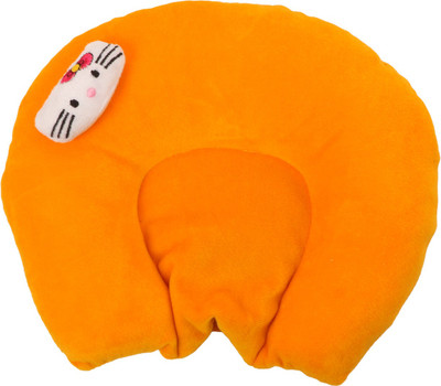 SONNASOFT Polyester Fibre Animals Baby Pillow Pack of 1(Yellow)