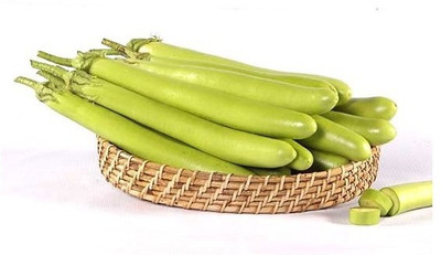 Mozette Brinjal Green long plant Seed(27 per packet)