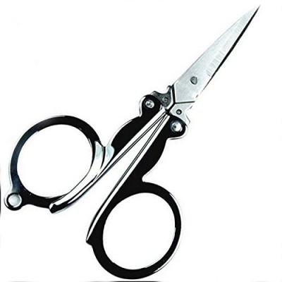 XYDROZEN ® LXI-8 Scissors Moustache / Beard Trimming / Nose Hair / Eyebrow Cut Scissors(Set of 1, Warm Silver)