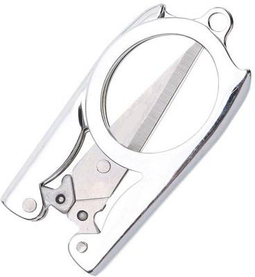 WunderVoX ® LXI-48-Pocket Size Folding Scissor Beard Trimming Scissors(Set of 1, Silver)