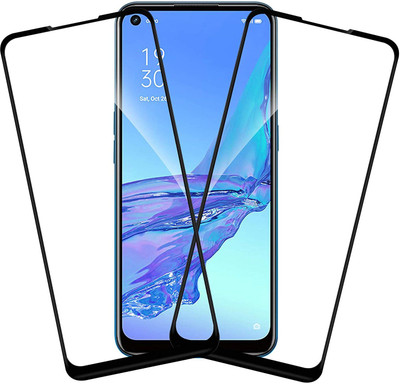TINGTONG Edge To Edge Tempered Glass for Oppo A53(Pack of 2)