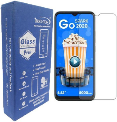 BRIGHTRON Edge To Edge Tempered Glass for Tecno Spark Go (2020)(Pack of 1)