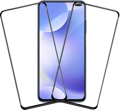 TINGTONG Edge To Edge Tempered Glass for Poco X2(Pack of 2)