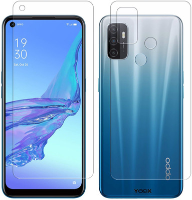 Yoox Front and Back Screen Guard for Oppo A53(Pack of 2)