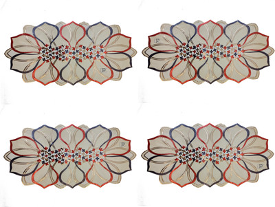DELHI PVC CORP Cut Corner Pack of 4 Table Placemat(Multicolor, PVC)