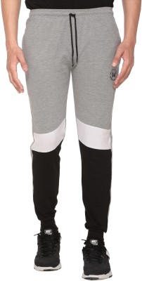 HVBK Colorblock Men Grey, Black Track Pants