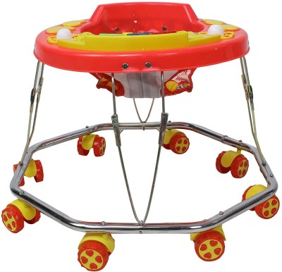 SALEGROW Musical Activity Walker With Parent Rod(Red)