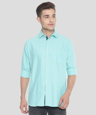 CAMPUS SUTRA Men Solid Casual Blue Shirt