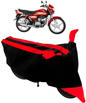 AutoRash Two Wheeler Cover for Hero(HF Deluxe, Black, Red)