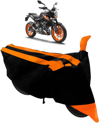 Flipkart SmartBuy Two Wheeler Cover for KTM(Duke 200, Black, Orange)